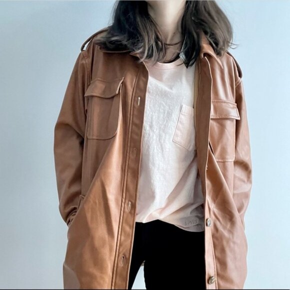 7 for all Mankind Faux Leather Jacket - M - Picture 4 of 5